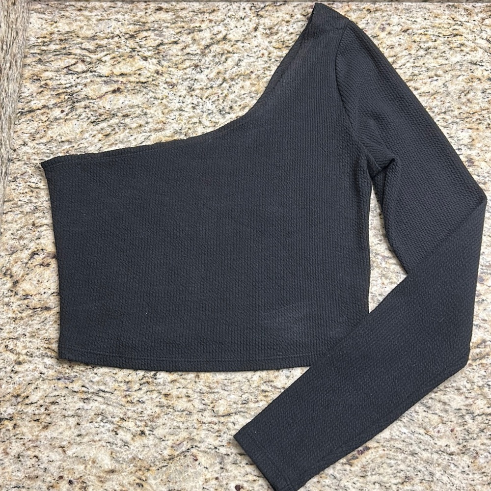 pacsun one shoulder ribbed top